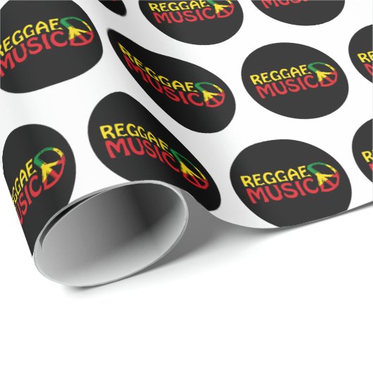 Reggae Music - model2b-cirkel-zwart Cadeaupapier (Rol Hoek)