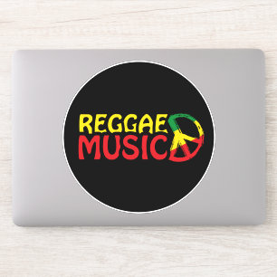 Reggae Music - model2b-cirkel-zwart Sticker