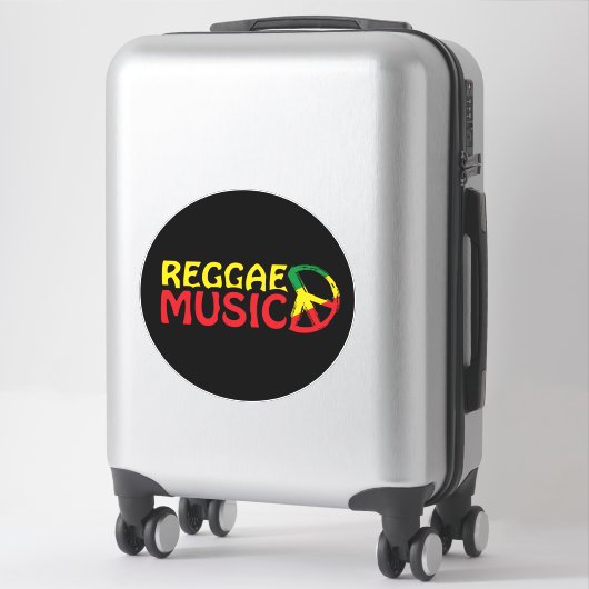 Reggae Music - model2b-cirkel-zwart Sticker (Koffer)