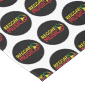 Reggae Music - model2b-cirkel-zwart Tafelkleed (Gekanteld)