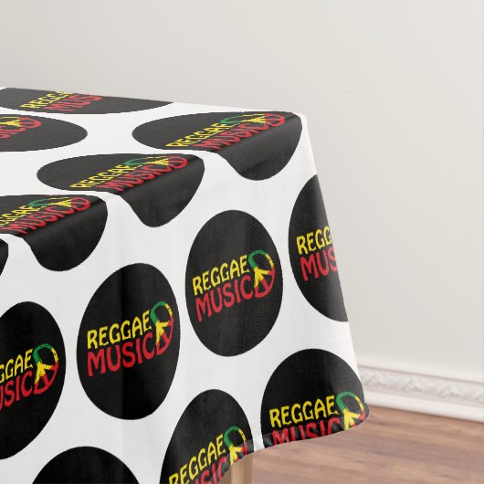 Reggae Music - model2b-cirkel-zwart Tafelkleed (Voorbeeld)