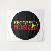 Reggae Music - model2b-cirkel-zwart Wandkleed (Voorkant (horizontaal))