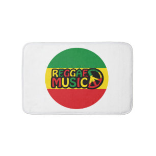 Reggae Music-ontwerp met rastafari-stijl en kleur Badmat