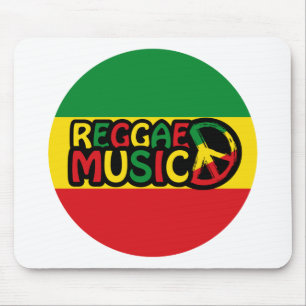 Reggae Music-ontwerp met rastafari-stijl en kleur Muismat