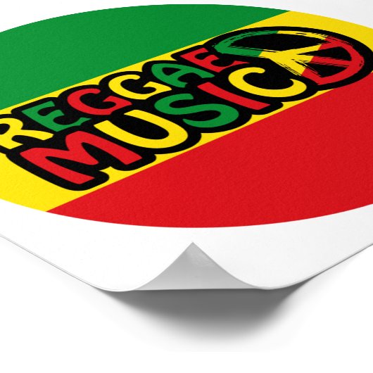 Reggae Music-ontwerp met rastafari-stijl en kleur Poster (Hoek)