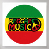 Reggae Music-ontwerp met rastafari-stijl en kleur Poster (Voorkant)