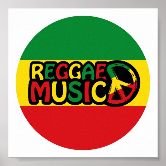 Reggae Music-ontwerp met rastafari-stijl en kleur Poster (Voorkant)