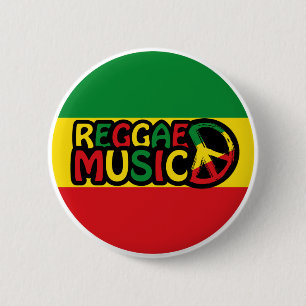 Reggae Music-ontwerp met rastafari-stijl en kleur Ronde Button 5,7 Cm