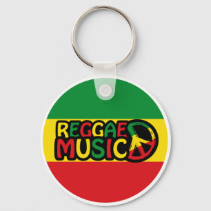 Reggae Music-ontwerp met rastafari-stijl en kleur Sleutelhanger