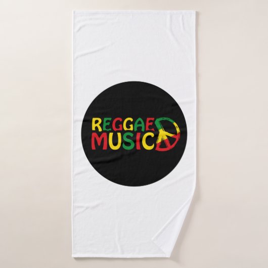 Reggae Music-ontwerp, reggae art Badhanddoek (Badhanddoek)
