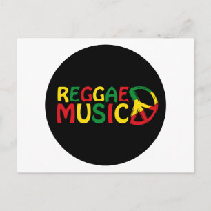 Reggae Music-ontwerp, reggae art Briefkaart