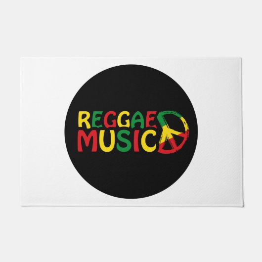 Reggae Music-ontwerp, reggae art Deurmat (Voorkant)