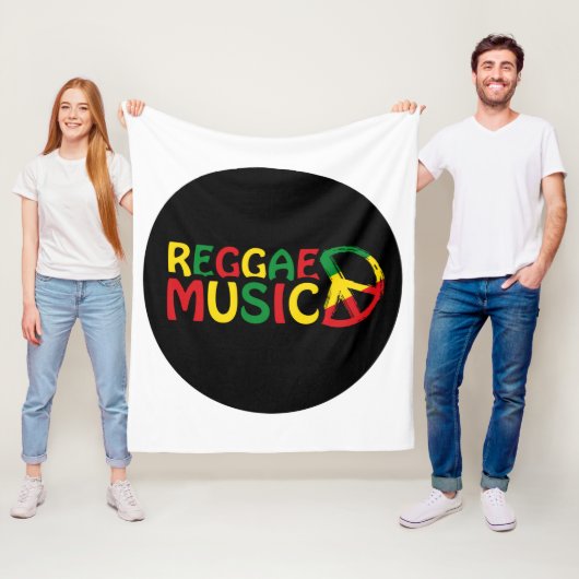 Reggae Music-ontwerp, reggae art Fleece Deken (In situ)