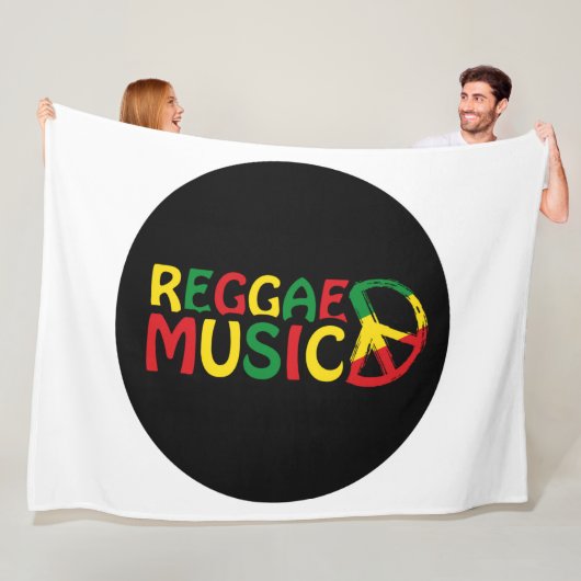Reggae Music-ontwerp, reggae art Fleece Deken (In situ)
