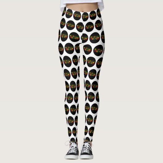 Reggae Music-ontwerp, reggae art Leggings (Voorkant)