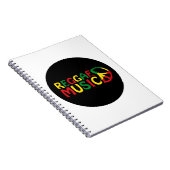 Reggae Music-ontwerp, reggae art Notitieboek (Rechterzijde)