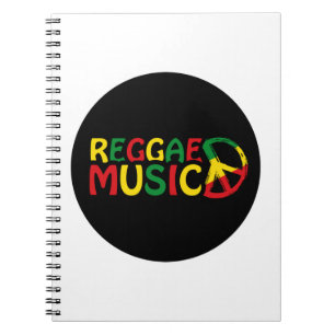 Reggae Music-ontwerp, reggae art Notitieboek