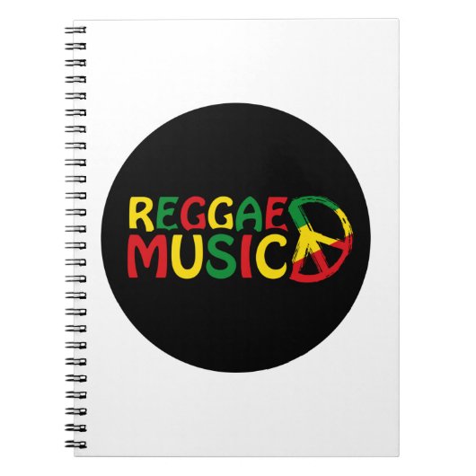 Reggae Music-ontwerp, reggae art Notitieboek (Voorkant)