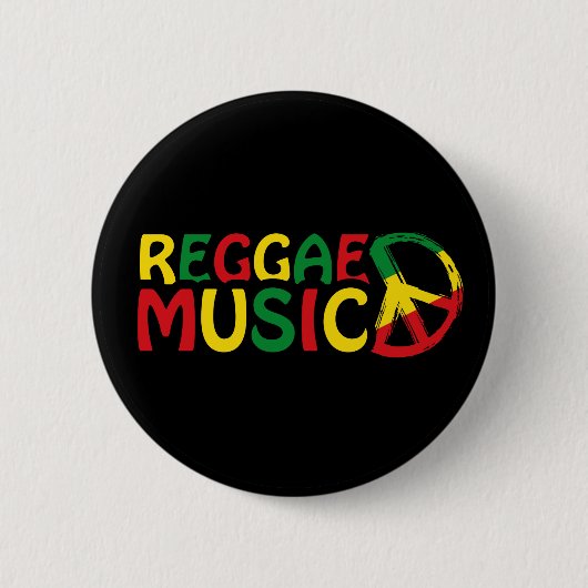 Reggae Music-ontwerp, reggae art Ronde Button 5,7 Cm (Voorkant)
