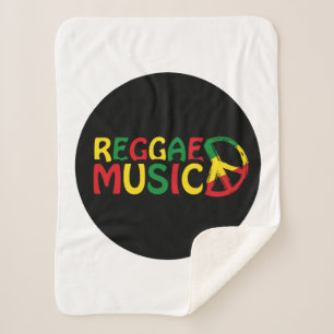 Reggae Music-ontwerp, reggae art Sherpa Deken
