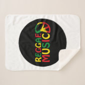 Reggae Music-ontwerp, reggae art Sherpa Deken (Voorkant (horizontaal))