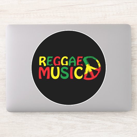 Reggae Music-ontwerp, reggae art Sticker (Computer)