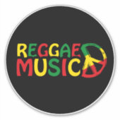 Reggae Music-ontwerp, reggae art Sticker (Voorkant)