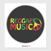 Reggae Music-ontwerp, reggae art Sticker (Vel)