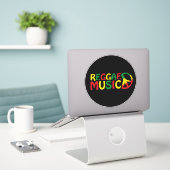 Reggae Music-ontwerp, reggae art Sticker (Laptop op bureau)