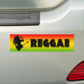 Reggae Music Rasta Rastaman Bumper Stickers (Op auto)