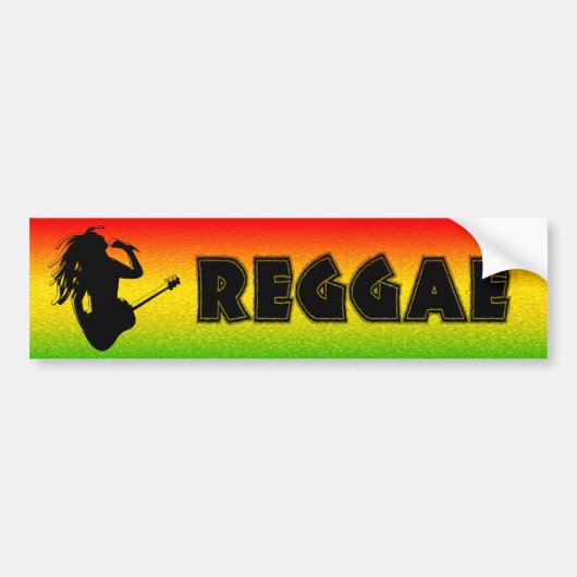 Reggae Music Rasta Rastaman Bumper Stickers (Voorkant)