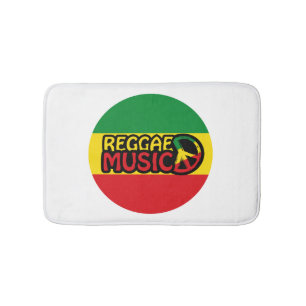 Reggae Music, reggae art met vredessymbool Badmat