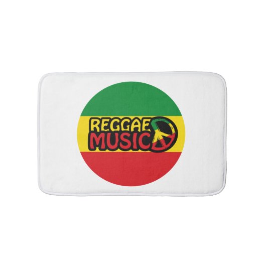 Reggae Music, reggae art met vredessymbool Badmat (Voorkant)