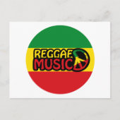 Reggae Music, reggae art met vredessymbool Briefkaart (Voorkant)