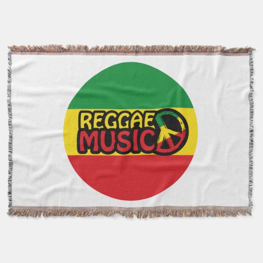 Reggae Music, reggae art met vredessymbool Deken (Voorkant)