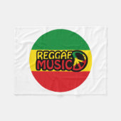 Reggae Music, reggae art met vredessymbool Fleece Deken (Voorkant (Horizontaal))