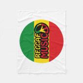 Reggae Music, reggae art met vredessymbool Fleece Deken (Voorkant)