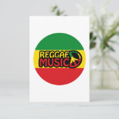 Reggae Music, reggae art met vredessymbool Kaart (Staand voorkant)