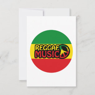 Reggae Music, reggae art met vredessymbool Kaart