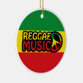 Reggae Music, reggae art met vredessymbool Keramisch Ornament (Rechts)