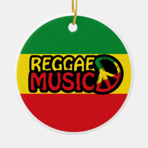 Reggae Music, reggae art met vredessymbool Keramisch Ornament