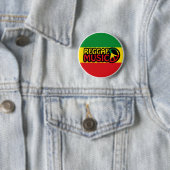 Reggae Music, reggae art met vredessymbool Ronde Button 5,7 Cm (In situ)