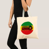 Reggae Music, reggae art met vredessymbool Tote Bag (Voorkant (product))