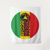 Reggae Music, reggae art met vredessymbool Wandkleed (Voorkant)