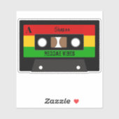 Reggae Music Retro Rasta Cassettebandje Sticker (Vel)