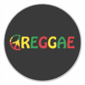 Reggae Music Sticker (Voorkant)