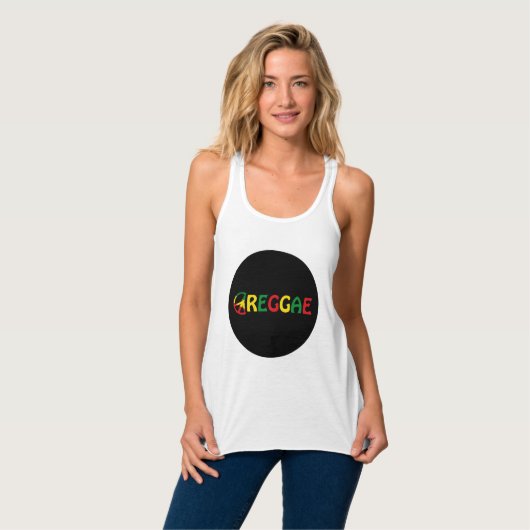 Reggae Music Tanktop (Volledige Voorkant)