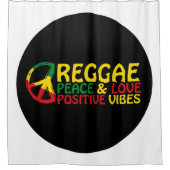 Reggae Music with positive quotes Douchegordijn (Voorkant)