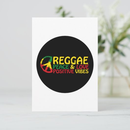 Reggae Music with positive quotes Kaart (Staand voorkant)