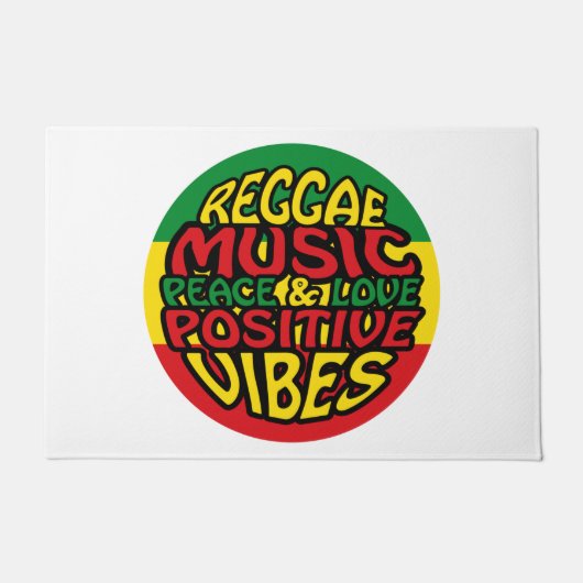 Reggae Music with positive sayings Deurmat (Voorkant)